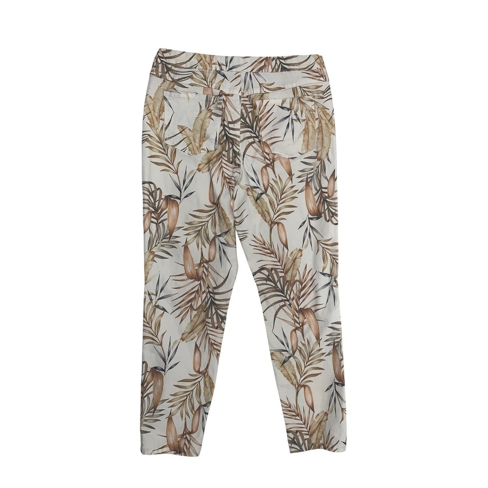 Tribal‎ Jeans Audrey Mid-Rise Slim Ankle Tropical Palm Leaf Print Pants Size 10